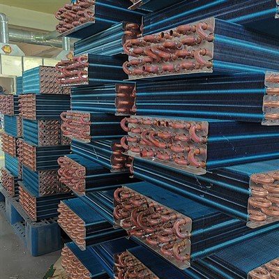 Kondensatur tal-fin tal-aluminju tat-tubu tar-ram għat-tkessiħ tal-industrija tal-farma